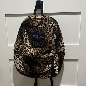 Jansport Tan and Black Animal Print Backpack